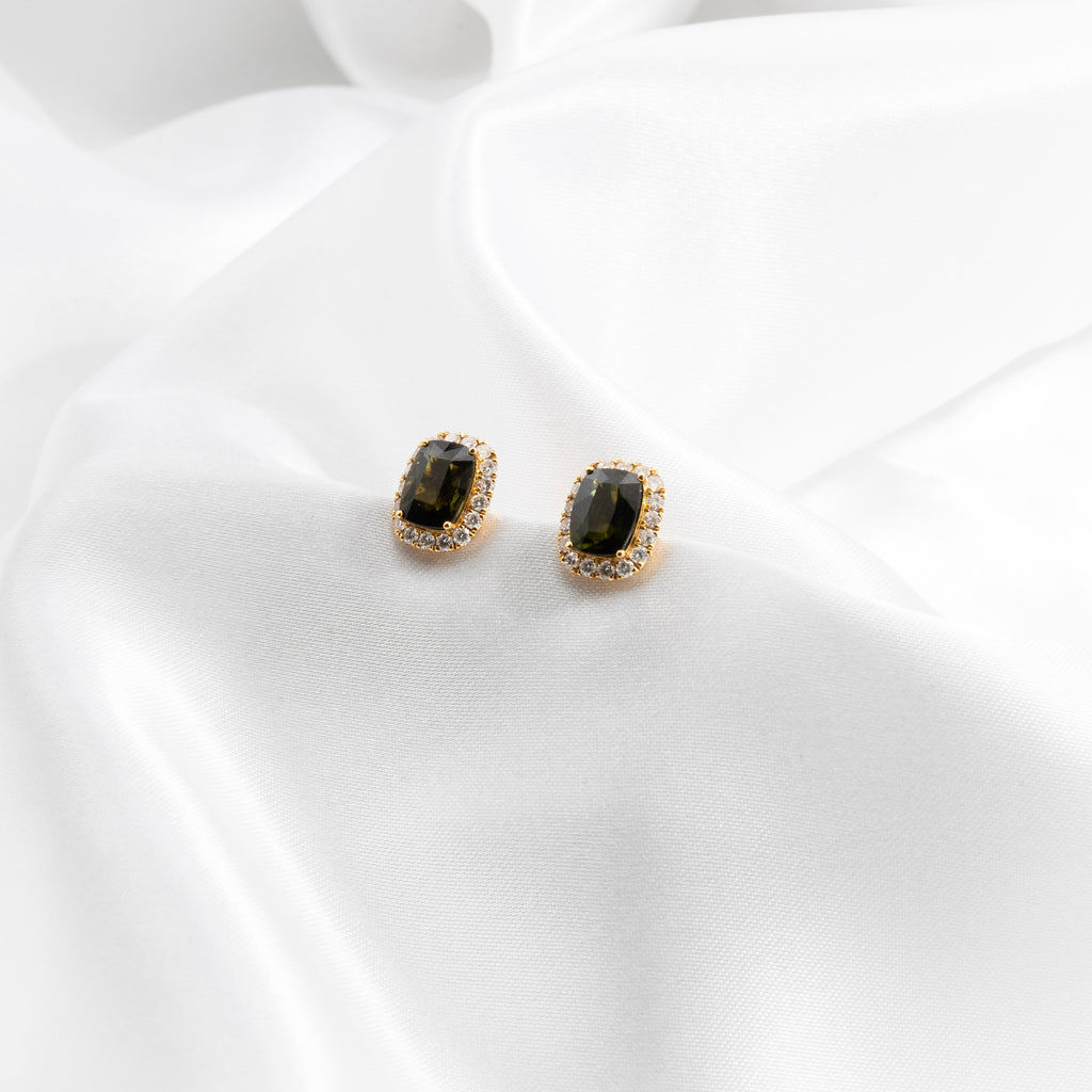 Tourmaline, Diamond Earrings