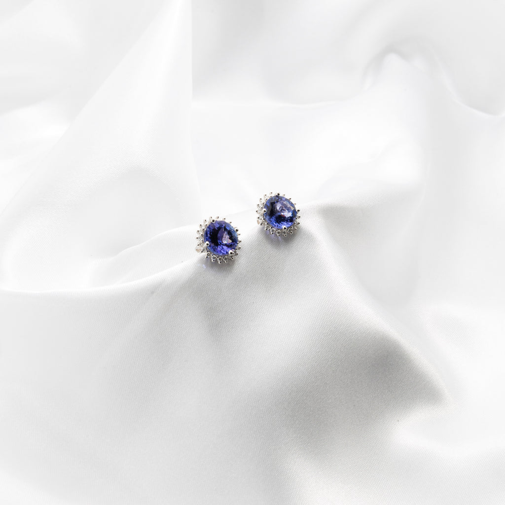 Tanzanite, Diamond Earrings