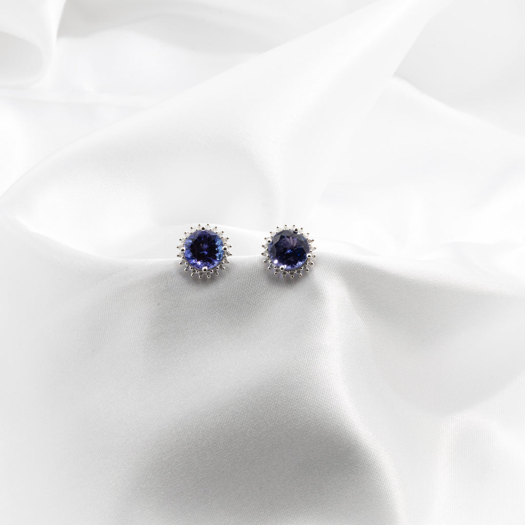 Tanzanite, Diamond Earrings