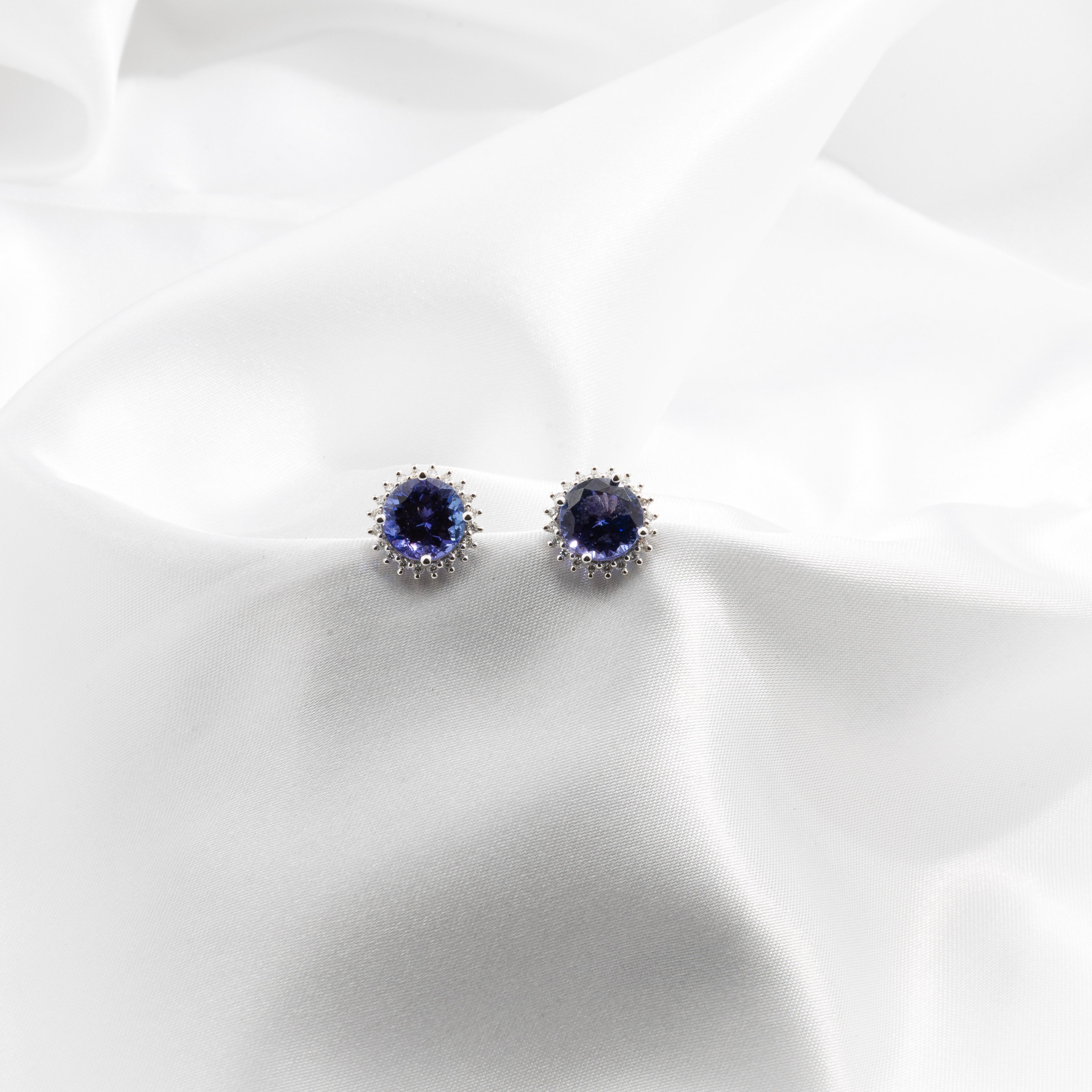 Tanzanite, Diamond Earrings