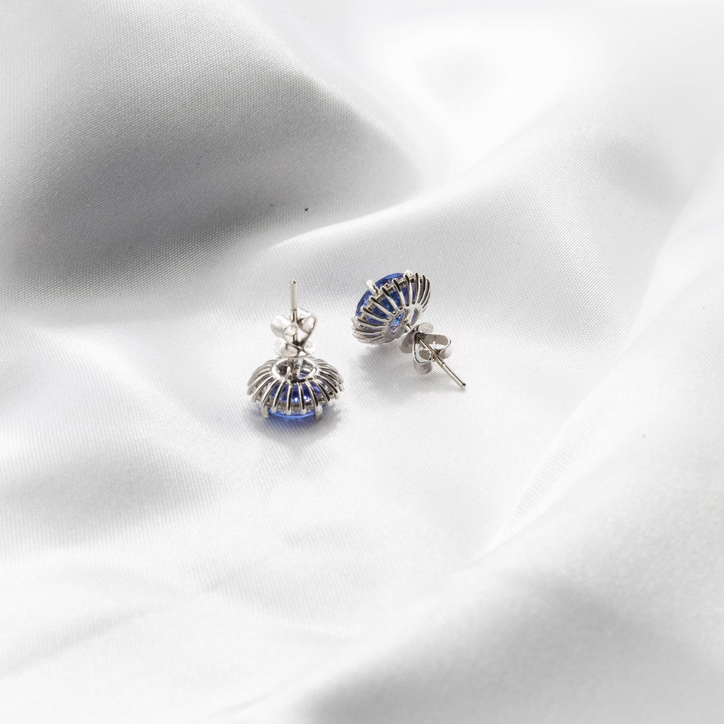 Tanzanite, Diamond Earrings