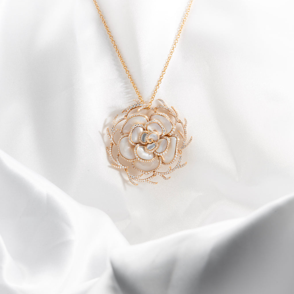 Mother Pearl, Diamond Pendant