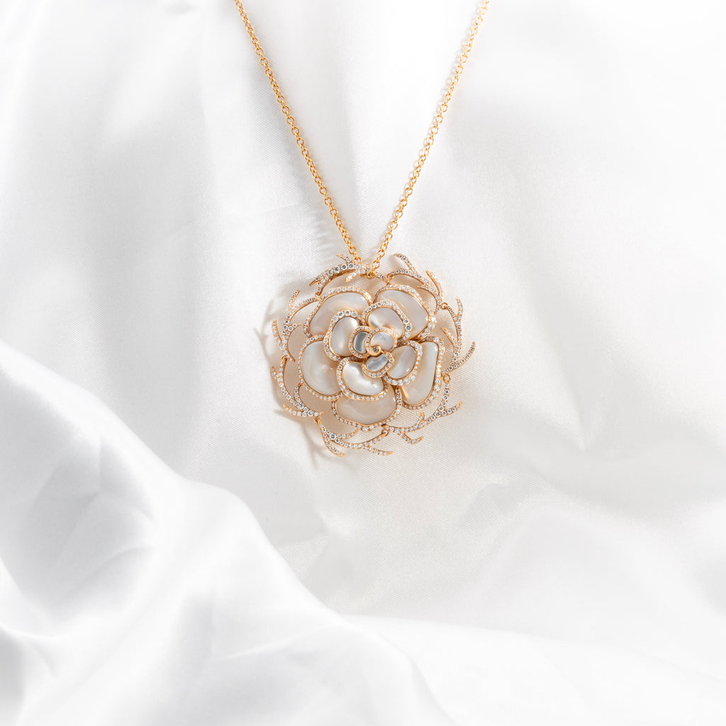Mother Pearl, Diamond Pendant