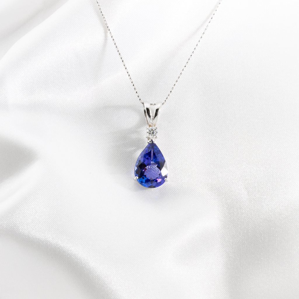 Tanzanite, Diamond Pendant