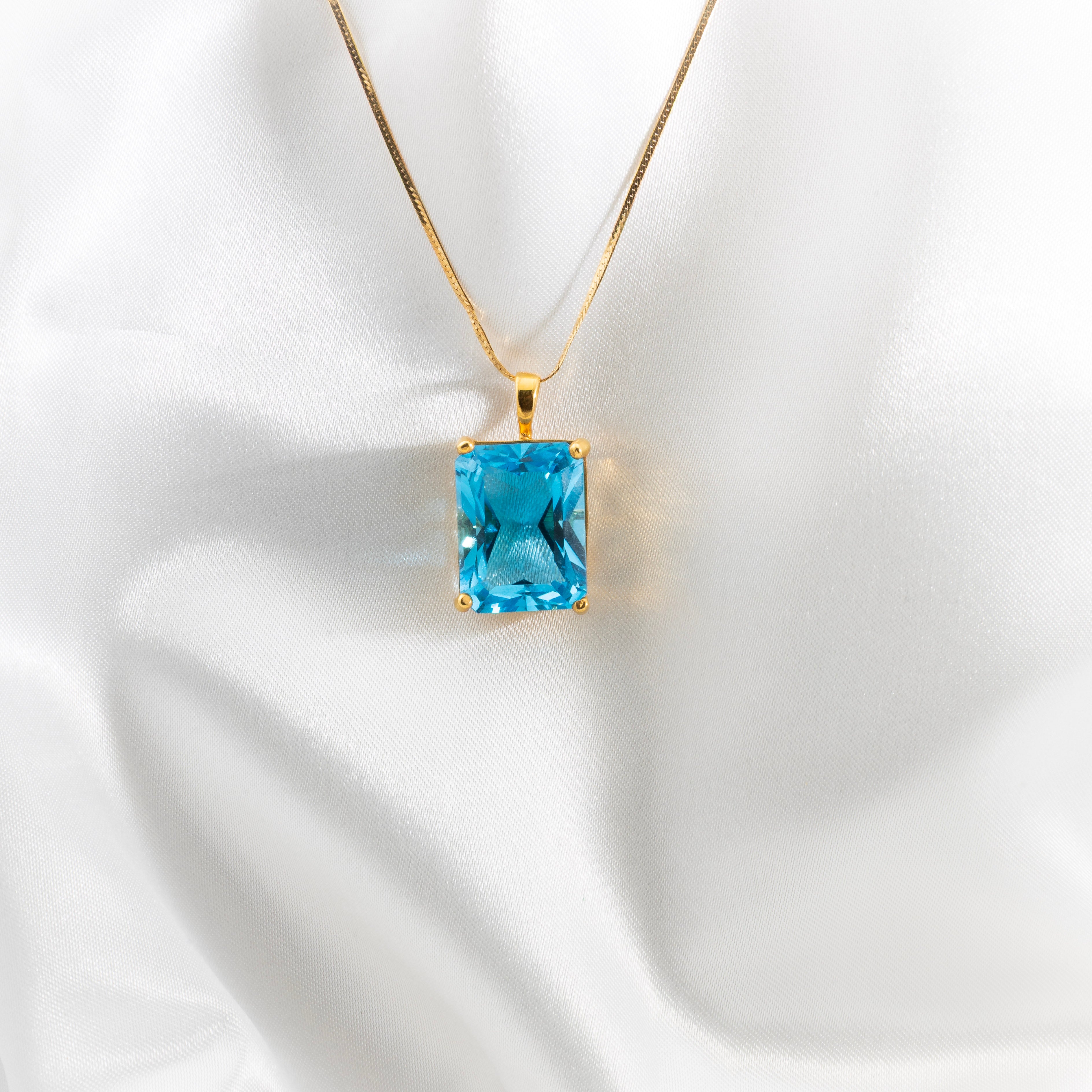 Blue Topaz Pendant
