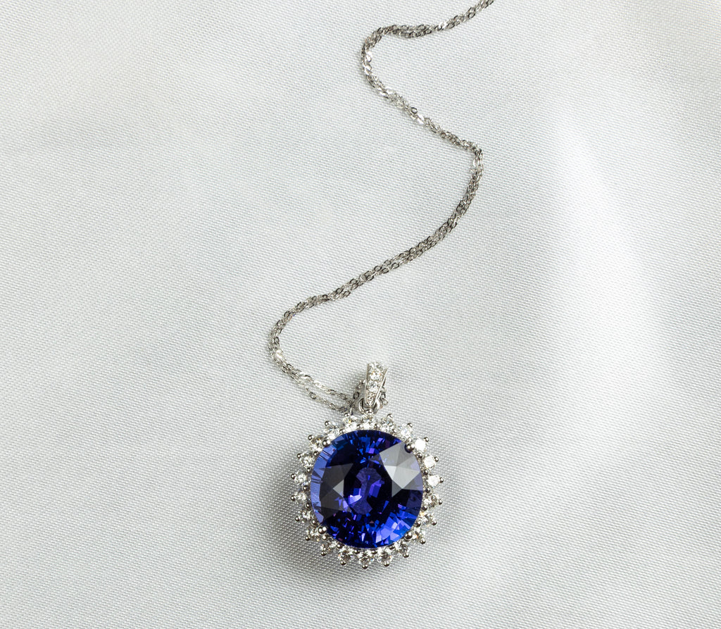 Tanzanite Diamonds Pendant