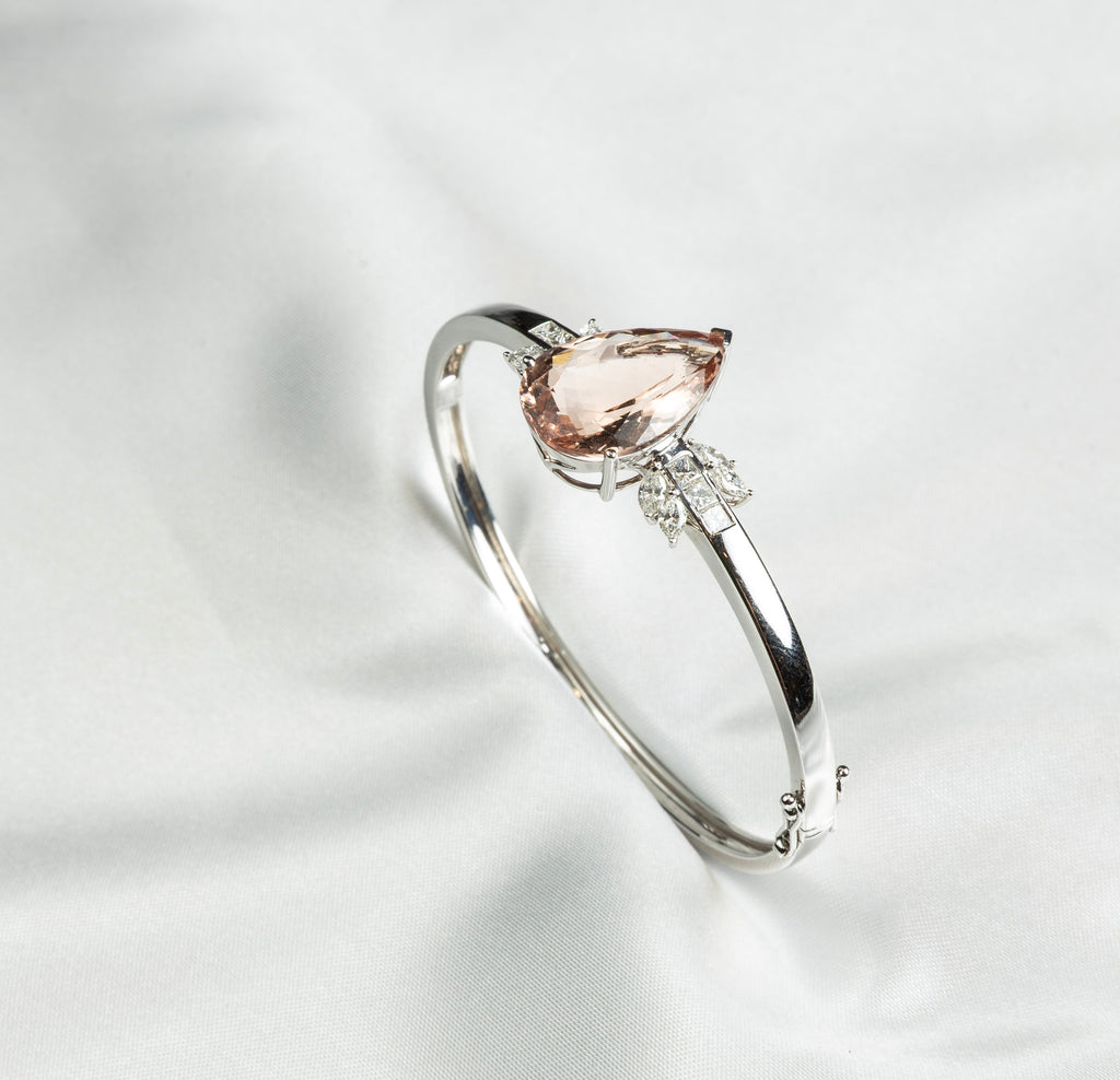 Morganite Bangle Diamond