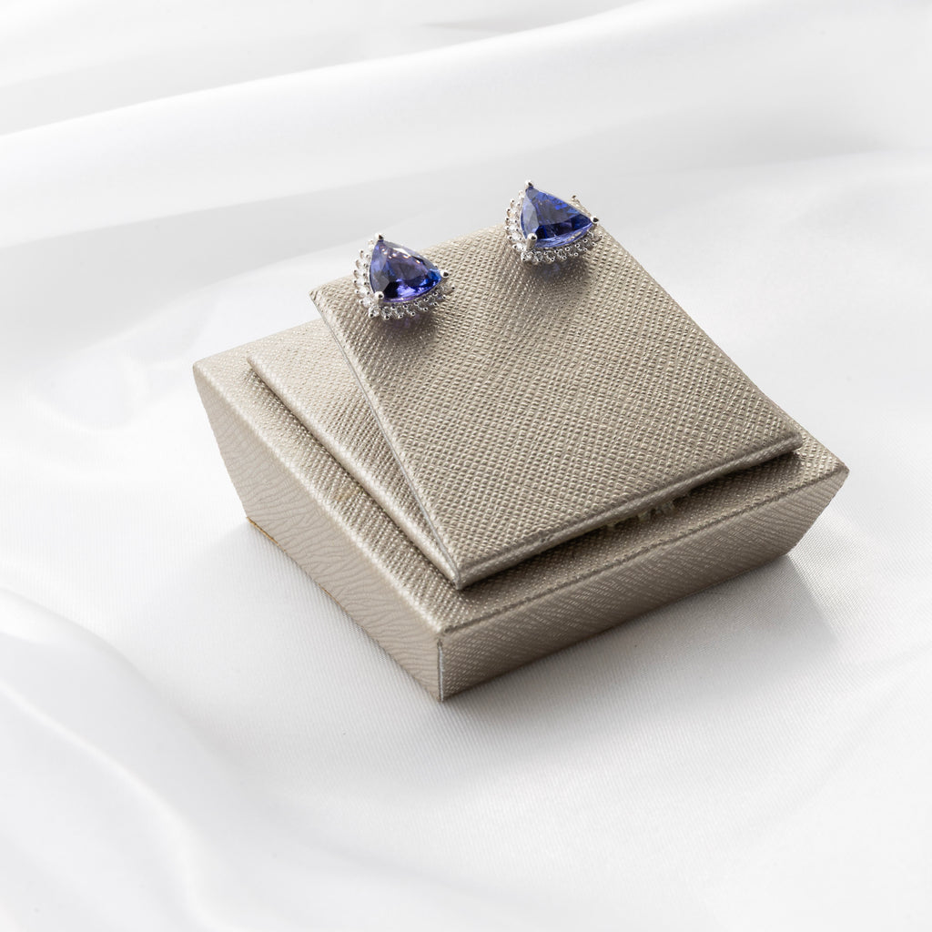 Tanzanite Diamond Earrings