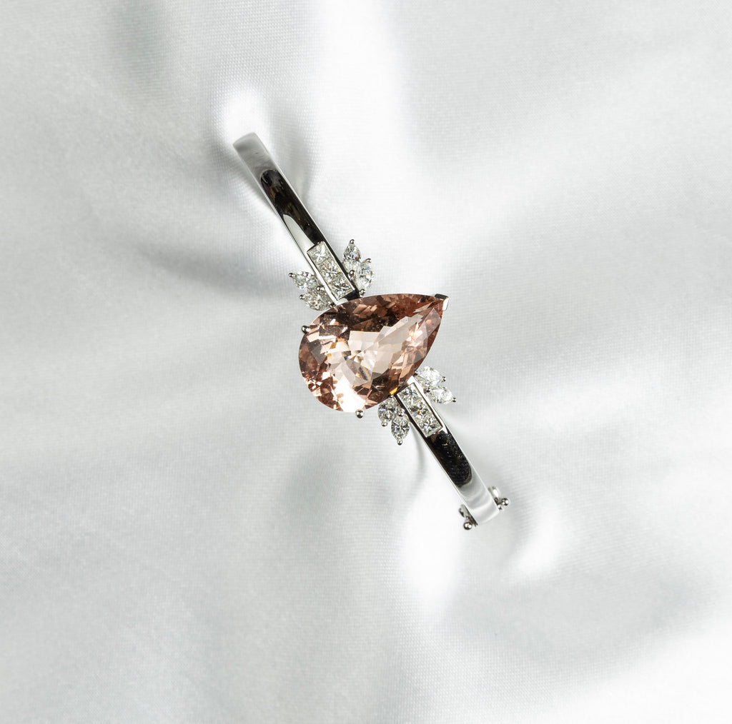 Morganite Bangle Diamond