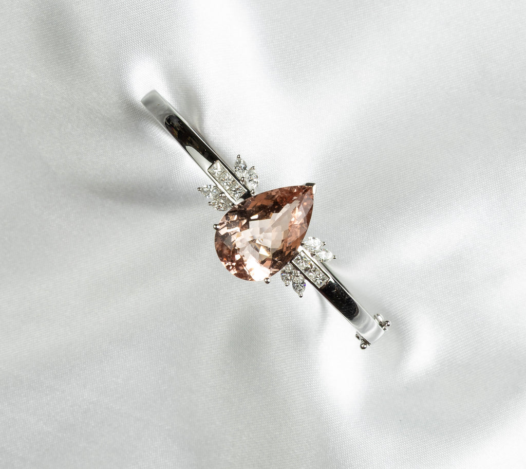 Morganite Bangle Diamond