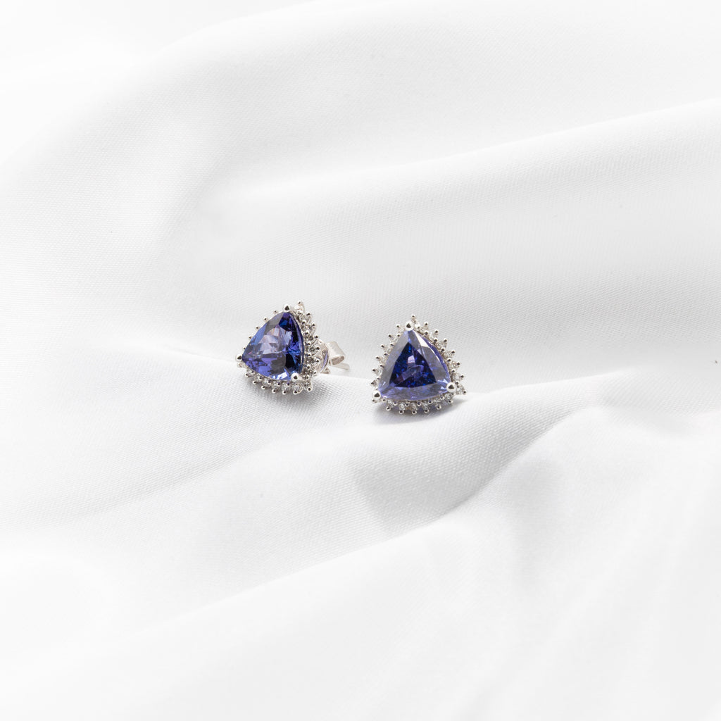 Tanzanite Diamond Earrings