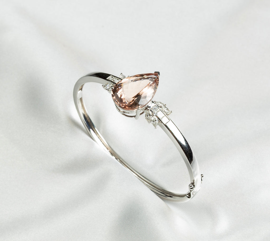 Morganite Bangle Diamond