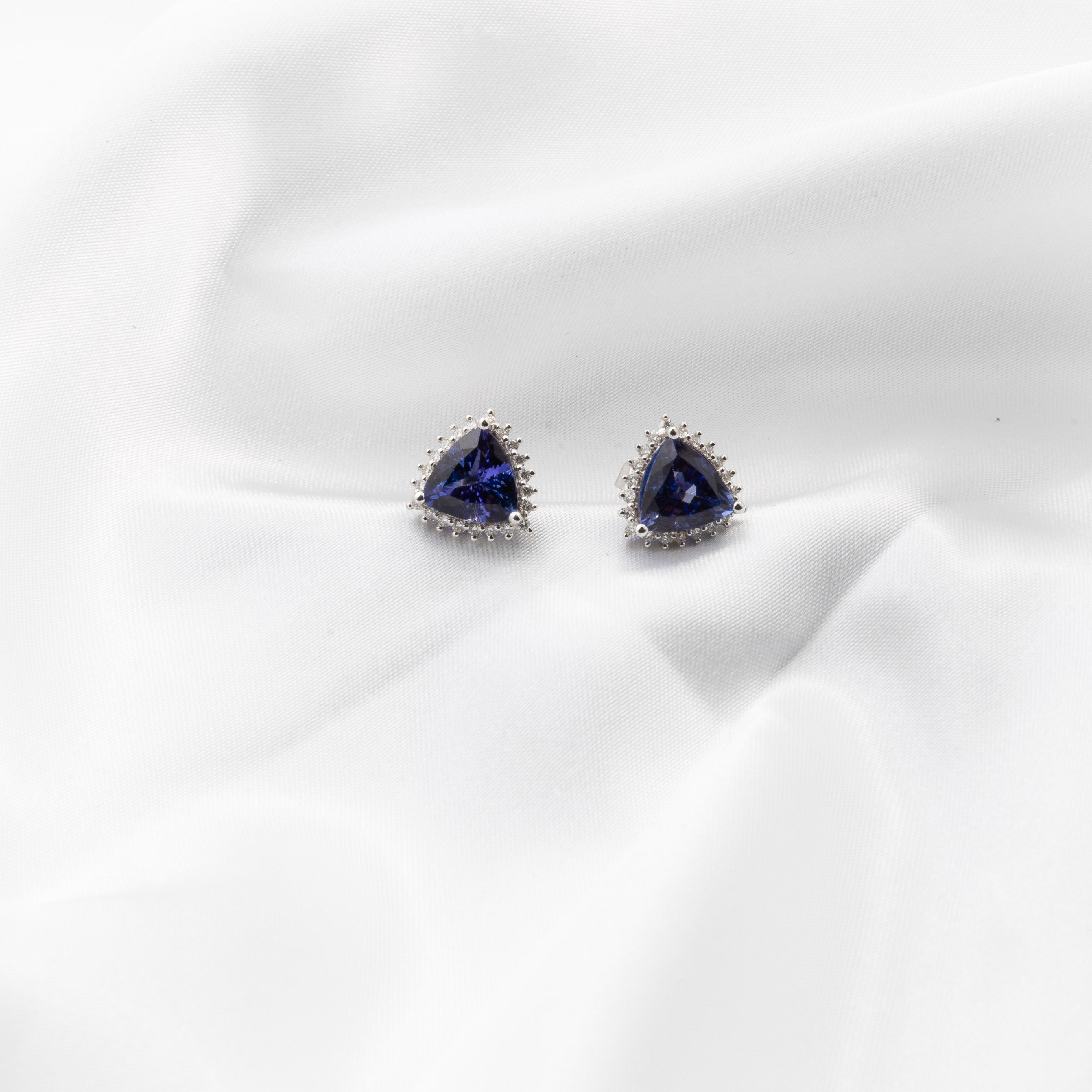 Tanzanite Diamond Earrings