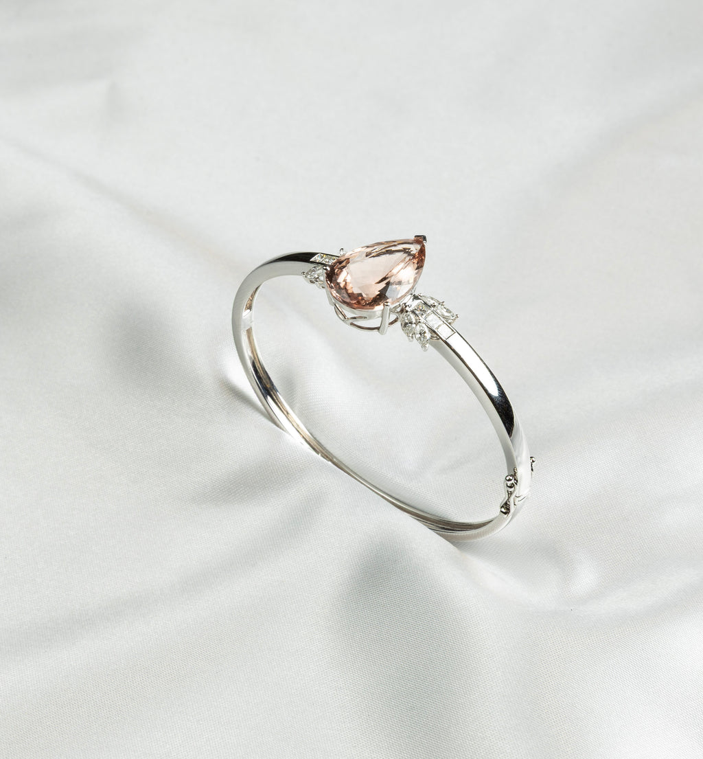 Morganite Bangle Diamond