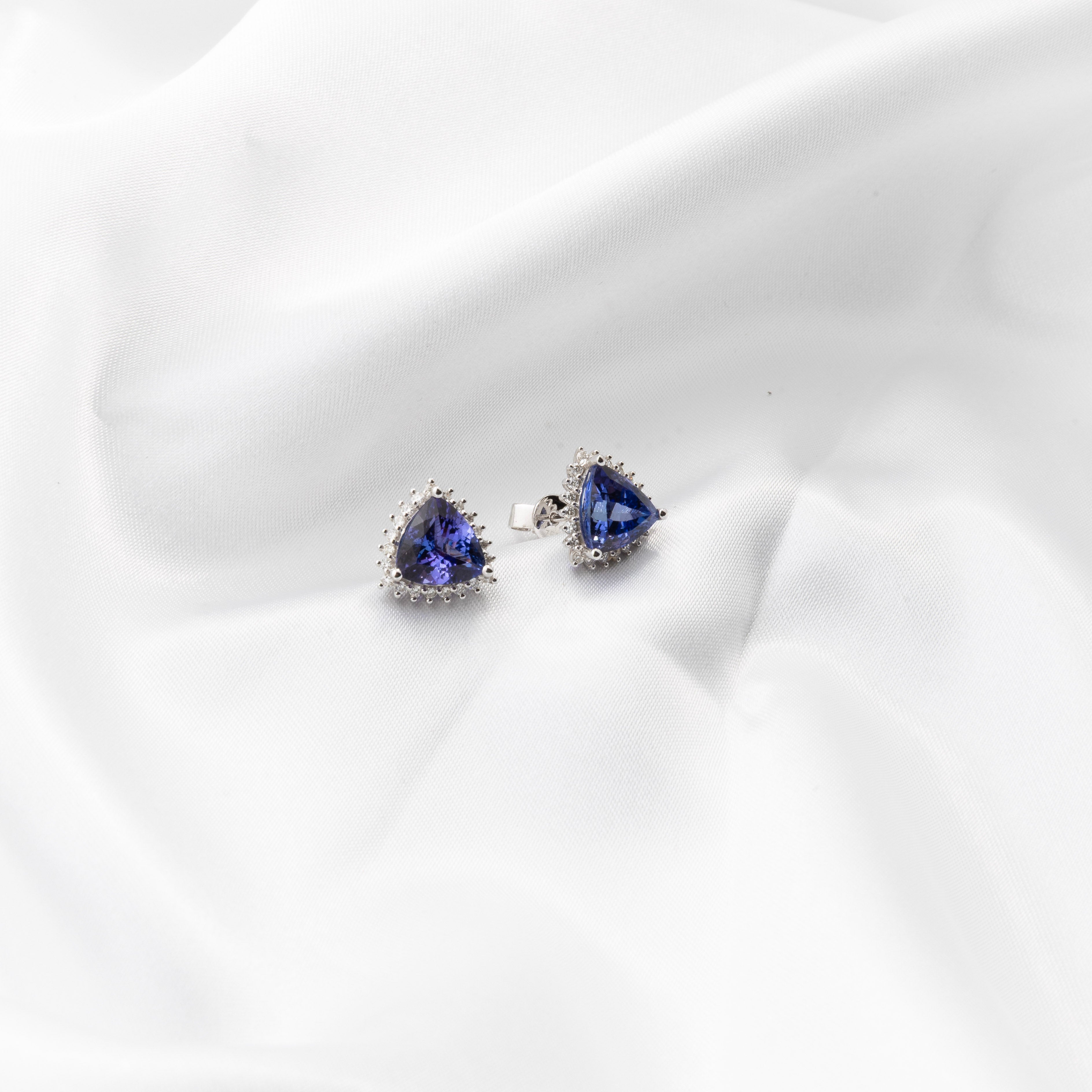 Tanzanite Diamond Earrings