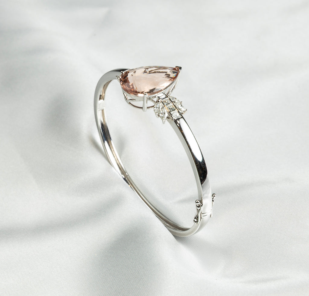 Morganite Bangle Diamond