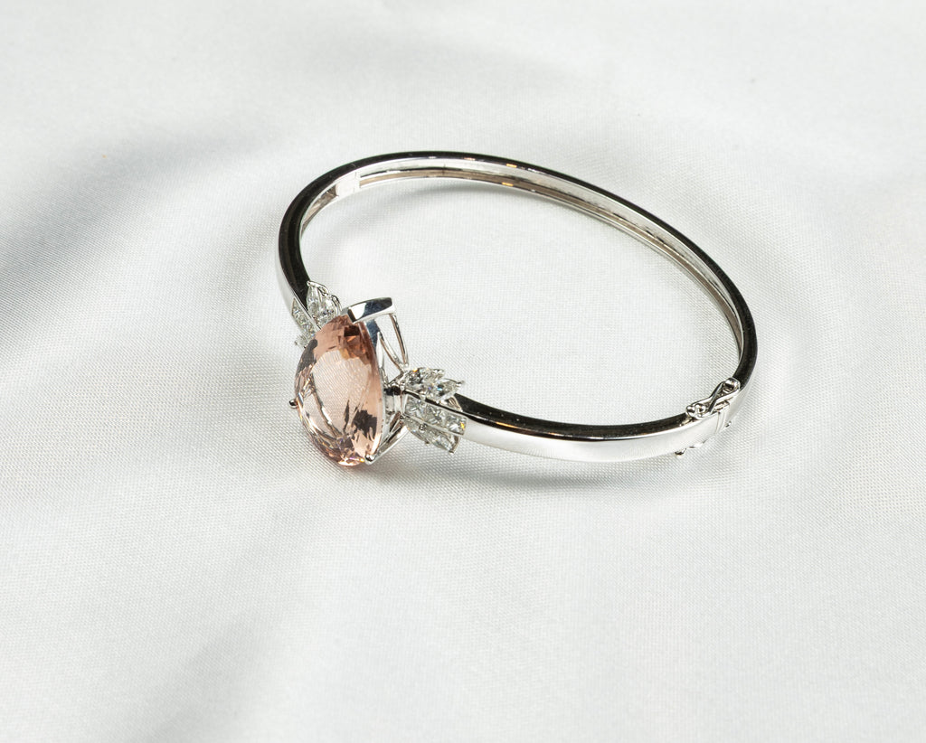 Morganite Bangle Diamond