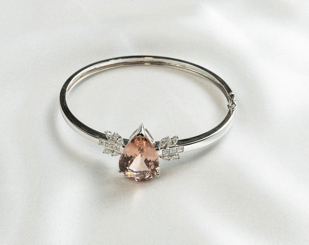 Morganite Bangle Diamond