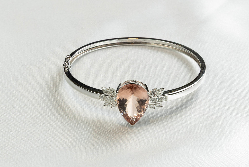 Morganite Bangle Diamond
