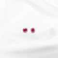 Ruby, Diamond Earrings