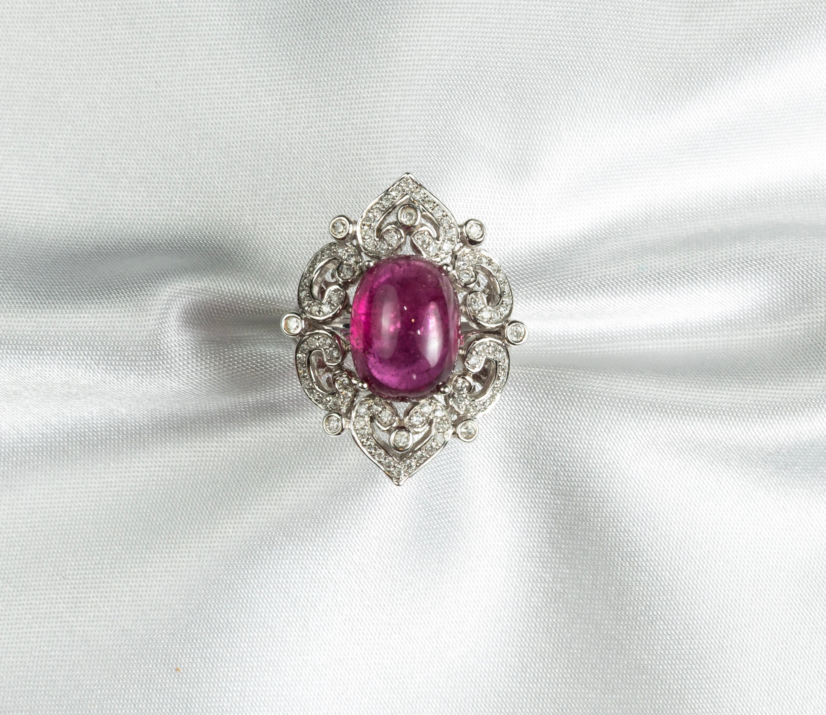 Rubellite, Diamond Ring