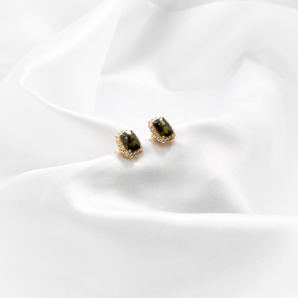 Tourmaline, Diamond Earrings